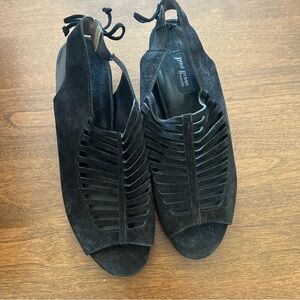 Paul Green Black Suede Talia Slingback Sandal UK 3.5/ US 6 - excellent preowned